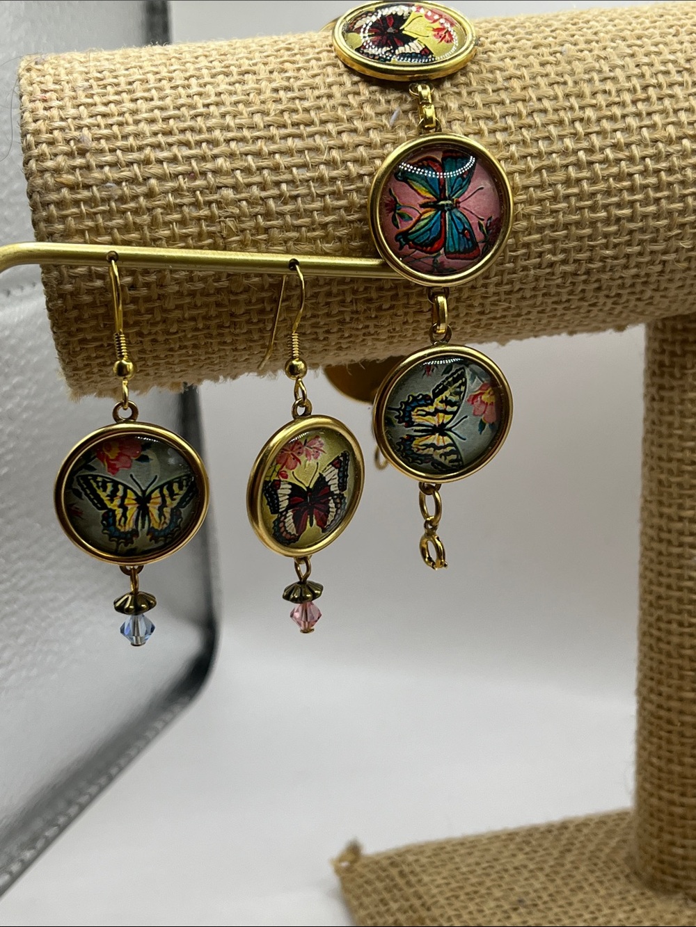 Vintage Retro Gold-Tone Butterfly set Attributed to Designs From The Deep